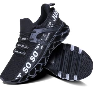 Black fashion mens running shoe